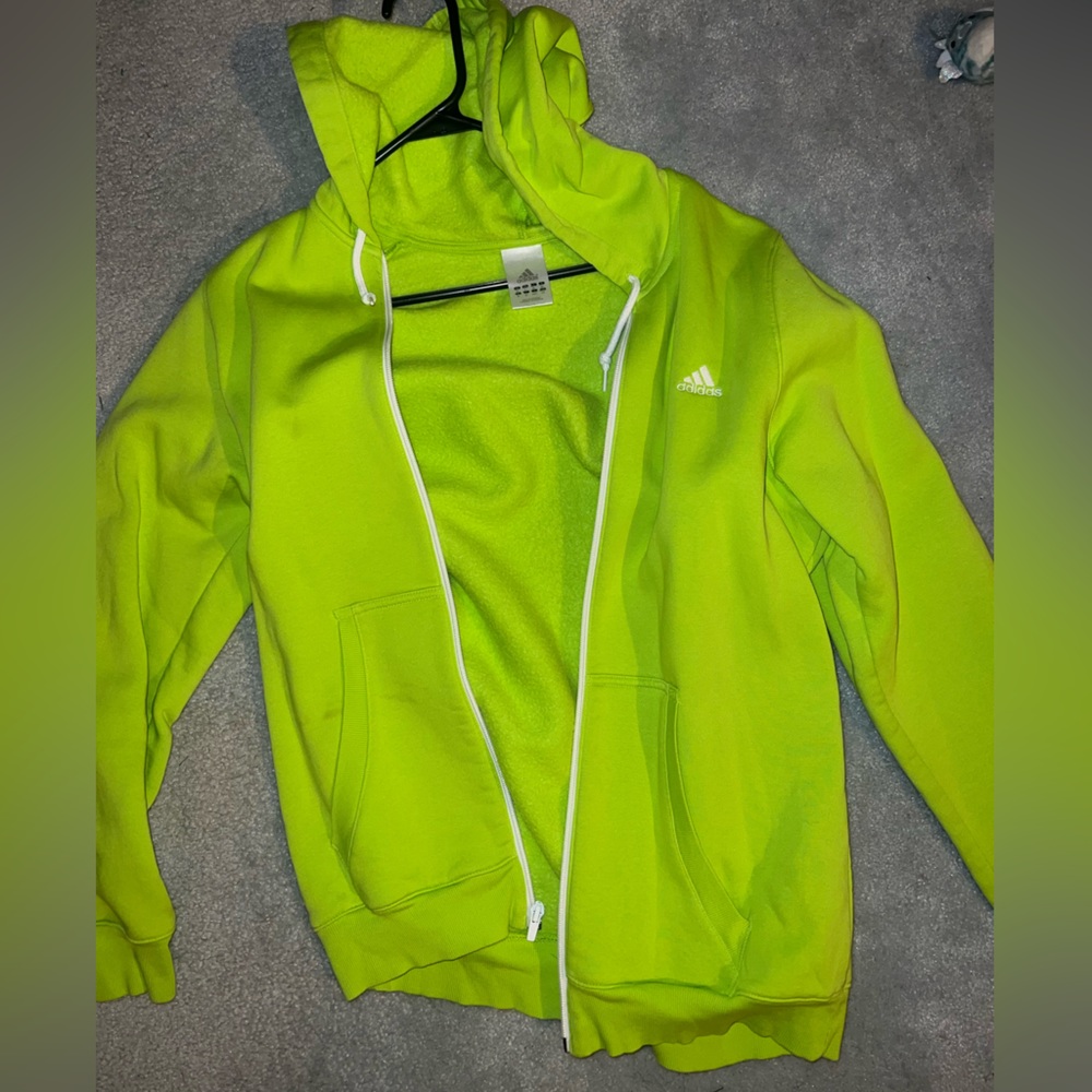 Men’s large Adidas like green zip up
